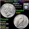 Image 1 : ***Auction Highlight*** 1928-s Peace Dollar $1 Graded Select Unc By USCG (fc)