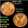 Image 1 : 1909 vdb Lincoln Cent 1c Grades Choice Unc RB