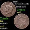 Image 1 : 1819 Coronet Head Large Cent 1c Grades vg+