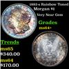 Image 1 : 1882-s Rainbow Toned Morgan Dollar $1 Grades Choice+ Unc