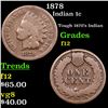 Image 1 : 1878 Indian Cent 1c Grades f, fine
