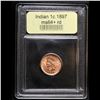 Image 4 : ***Auction Highlight*** 1897 Indian Cent 1c Graded Choice+ Unc RD By USCG (fc)