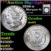 Image 1 : ***Auction Highlight*** 1896-o Morgan Dollar $1 Graded Select Unc By USCG (fc)