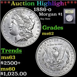 ***Auction Highlight*** 1886-o Morgan Dollar $1 Graded Select Unc By USCG (fc)