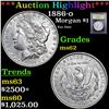 Image 1 : ***Auction Highlight*** 1886-o Morgan Dollar $1 Graded Select Unc By USCG (fc)