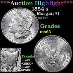***Auction Highlight*** 1884-s Morgan Dollar $1 Grades Select Unc (fc)