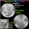 Image 1 : ***Auction Highlight*** 1884-s Morgan Dollar $1 Grades Select Unc (fc)