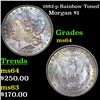 Image 1 : 1882-p Rainbow Toned Morgan Dollar $1 Grades Choice Unc