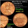 Image 1 : Mint Error 1995-x Lincoln Cent 1c Grades Choice+ Unc RD