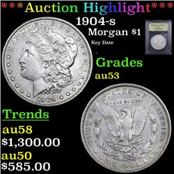 ***Auction Highlight*** 1904-s Morgan Dollar $1 Graded Select AU By USCG (fc)