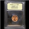 Image 4 : ***Auction Highlight*** 1881 Indian Cent 1c Graded Gem+ Unc RD By USCG (fc)