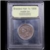 Image 4 : ***Auction Highlight*** 1856 Braided Hair Large Cent 1c Graded Choice Unc BN By USCG (fc)