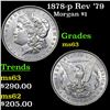 Image 1 : 1878-p Rev '79 Morgan Dollar $1 Grades Select Unc
