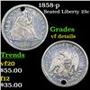 Image 1 : 1858-p Seated Liberty Quarter 25c Grades vf details