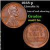 Image 1 : 1938-p Lincoln Cent 1c Grades Select Unc BN
