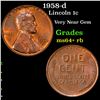 Image 1 : 1958-d Lincoln Cent 1c Grades Choice+ Unc RB