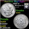 Image 1 : ***Auction Highlight*** 1897-o Morgan Dollar $1 Graded Select Unc By USCG (fc)