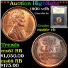 Image 1 : ***Auction Highlight*** 1909 vdb Lincoln Cent 1c Graded GEM++ RB By USCG (fc)
