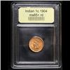 Image 4 : ***Auction Highlight*** 1904 Indian Cent 1c Graded Gem+ Unc RD By USCG (fc)