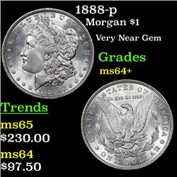 1888-p Morgan Dollar $1 Grades Choice+ Unc