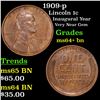 Image 1 : 1909-p Lincoln Cent 1c Grades Choice+ Unc BN