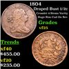 Image 1 : 1804 Draped Bust Half Cent 1/2c Grades vf+