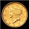 Image 2 : ***Auction Highlight*** 1851 Gold Dollar $1 Graded Select+ Unc By USCG (fc)