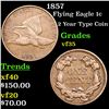 Image 1 : 1857 Flying Eagle Cent 1c Grades vf++