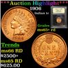 Image 1 : ***Auction Highlight*** 1906 Indian Cent 1c Graded Gem+ Unc RD By USCG (fc)