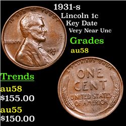 1931-s Lincoln Cent 1c Grades Choice AU/BU Slider