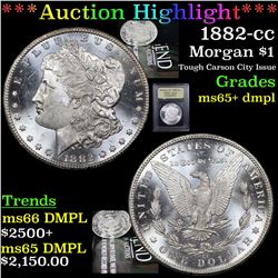 ***Auction Highlight*** 1882-cc Morgan Dollar $1 Graded GEM+ DMPL By USCG (fc)