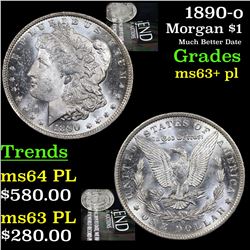 1890-o Morgan Dollar $1 Grades Select Unc+ PL