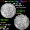 Image 1 : ***Auction Highlight*** 1880-cc Morgan Dollar $1 Grades Choice+ Unc (fc)