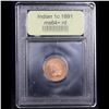 Image 4 : ***Auction Highlight*** 1891 Indian Cent 1c Graded Choice+ Unc RD By USCG (fc)