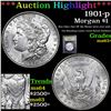 Image 1 : ***Auction Highlight*** 1901-p Morgan Dollar $1 Graded Select+ Unc By USCG (fc)