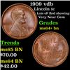 Image 1 : 1909 vdb Lincoln Cent 1c Grades Choice+ Unc BN