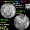 Image 1 : ***Auction Highlight*** 1887-s Morgan Dollar $1 Graded Select+ Unc By USCG (fc)
