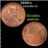 Image 1 : 1930-s Lincoln Cent 1c Grades Select Unc BN