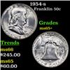 Image 1 : 1954-s Franklin Half Dollar 50c Grades GEM+ Unc