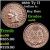 Image 1 : 1886 Ty II Indian Cent 1c Grades Select AU