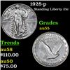 Image 1 : 1928-p Standing Liberty Quarter 25c Grades Choice AU