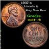 Image 1 : 1937-s Lincoln Cent 1c Grades Choice+ Unc RB