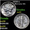 Image 1 : 1920-s Mercury Dime 10c Grades Choice AU