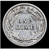 Image 3 : 1916-p Barber Dime 10c Grades Select AU