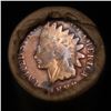 Image 3 : Mixed small cents 1c orig shotgun roll, 1917-s Wheat Cent, 1889 Indian Cent other end