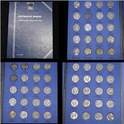 Near Complete Jefferson Nickel book 1938-1959 59 coins . .