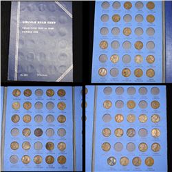Partial Lincoln cent book 1909-1940 52 coins . .