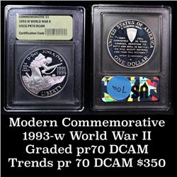 1991-1995-w WWII Modern Commem Dollar $1 Grades GEM++ Proof Deep Cameo