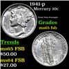 Image 1 : 1941-p Mercury Dime 10c Grades GEM FSB