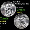 Image 1 : 1944-p Washington Quarter 25c Grades Choice+ Unc